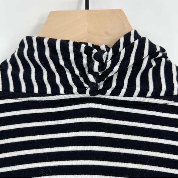 Coolibar Black White Striped Open Front UPF 50 Protective Top Cardigan SZ Small - Picture 4 of 4